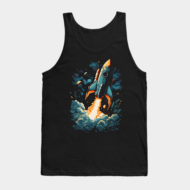 Rocket Launch Tank Top by vamarik